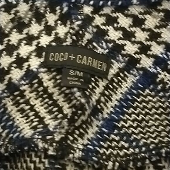 Coco + Carmen Metro plaid trench coat size S/M - Picture 8 of 9